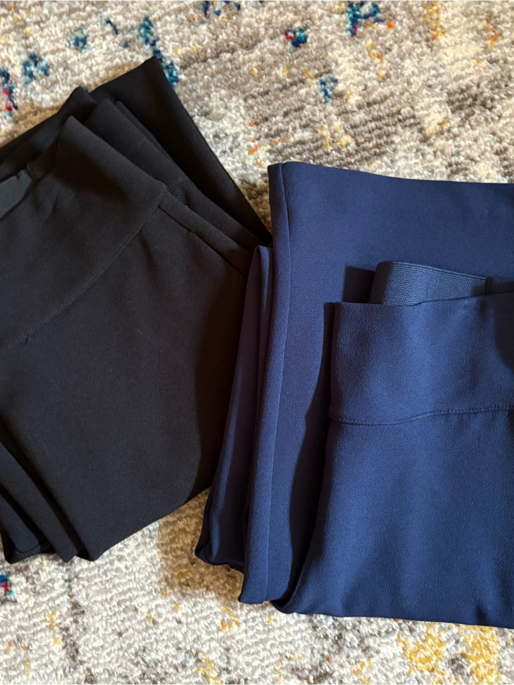 DG2 by Diane Gilman 2pair of knit trousers in Black & Navy
